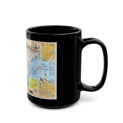 Spain and Portugal - A Traveller's Map 1 (1984) (Map) Black Coffee Mug - Go Mug Yourself