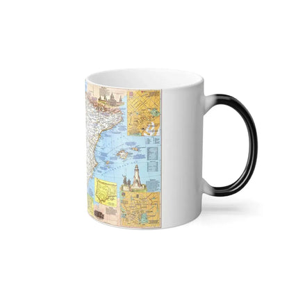 Spain and Portugal - A Traveller's Map 1 (1984) (Map) Color Changing Mug 11oz - Go Mug Yourself