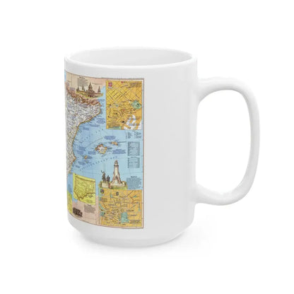 Spain and Portugal - A Traveller's Map 1 (1984) (Map) White Coffee Mug - Go Mug Yourself