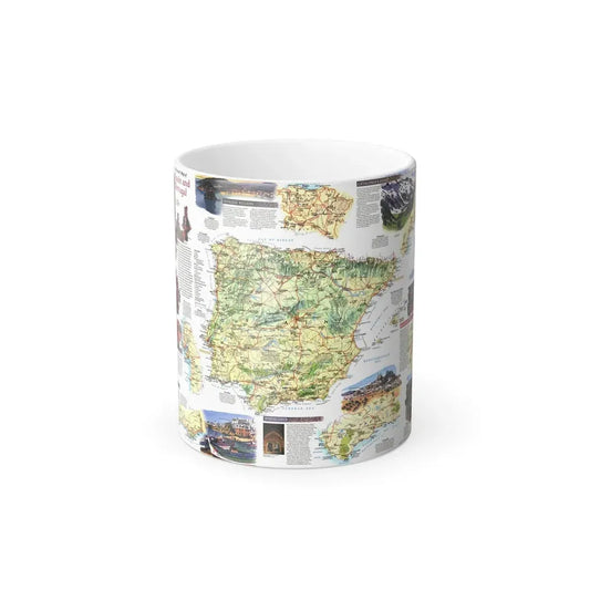 Spain and Portugal - A Traveller's Map (1998) (Map) Color Changing Mug 11oz Default Title - Go Mug Yourself