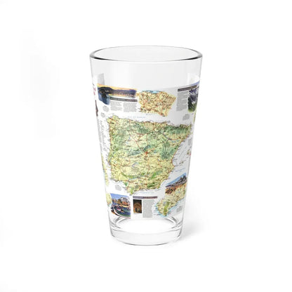 Spain and Portugal - A Traveller's Map (1998) (Map) Pint Glass 16oz 16oz - Go Mug Yourself