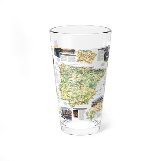 Spain and Portugal - A Traveller's Map (1998) (Map) Pint Glass 16oz 16oz - Go Mug Yourself