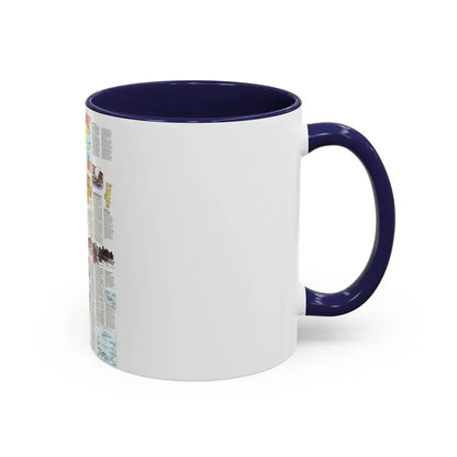 Spain and Portugal - A Traveller's Map 2 (1984) (Map) Accent Coffee Mug - Go Mug Yourself