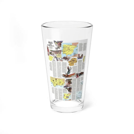 Spain and Portugal - A Traveller's Map 2 (1984) (Map) Pint Glass 16oz 16oz - Go Mug Yourself