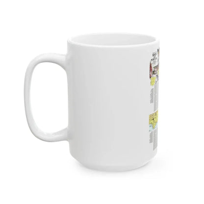 Spain and Portugal - A Traveller's Map 2 (1984) (Map) White Coffee Mug - Go Mug Yourself