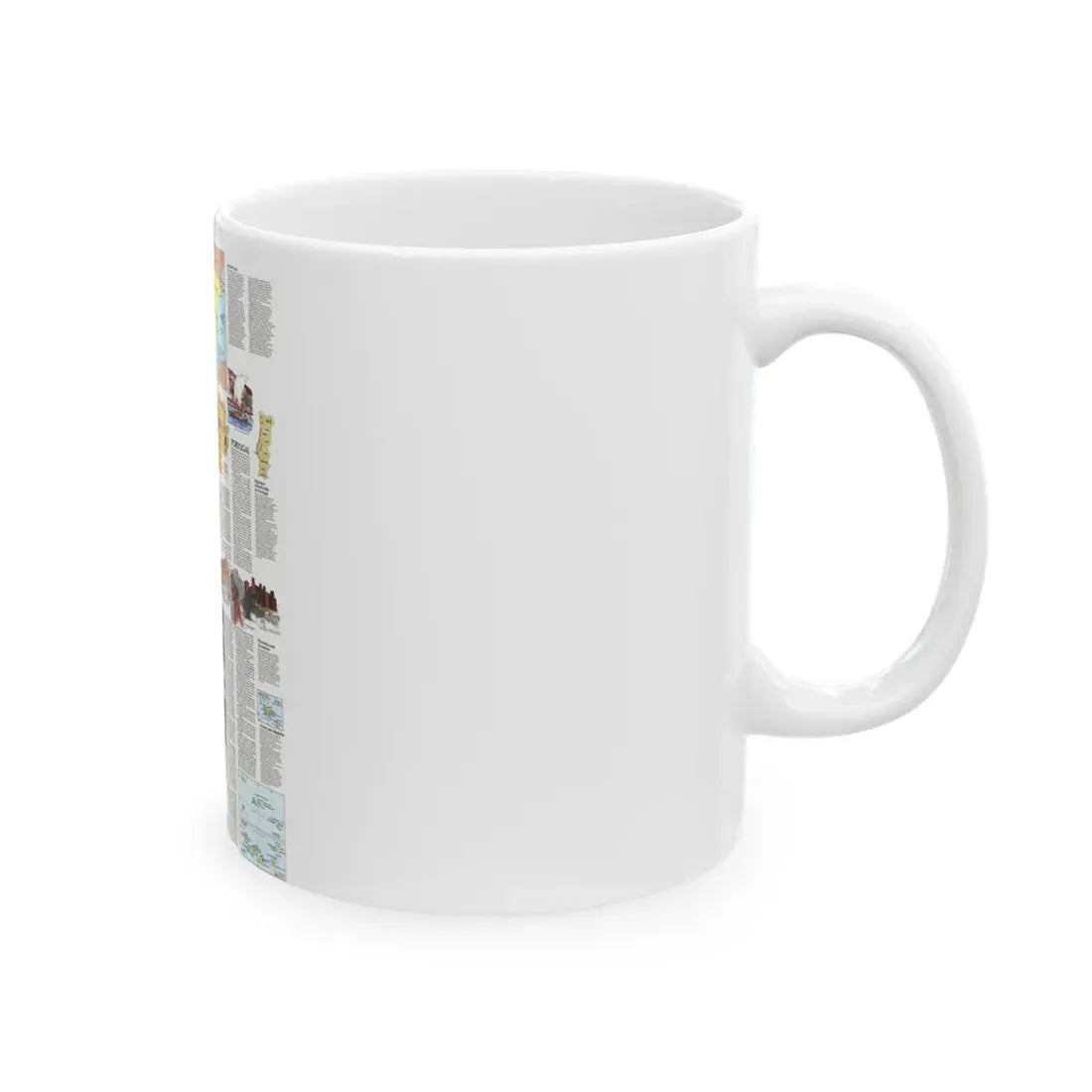 Spain and Portugal - A Traveller's Map 2 (1984) (Map) White Coffee Mug - Go Mug Yourself