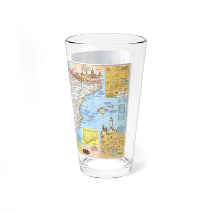 Spain and Portugal - A Traveller's Map 1 (1984) (Map) Pint Glass 16oz-Go Mug Yourself