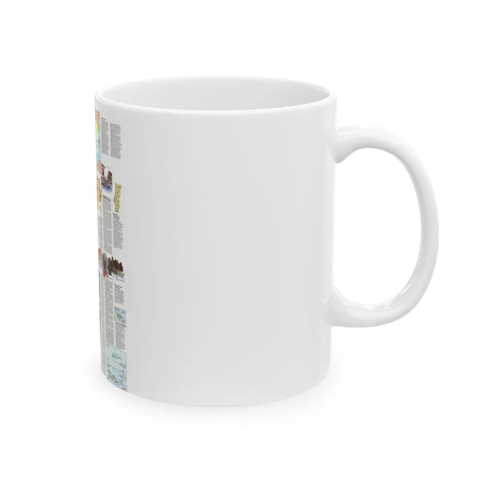 Spain and Portugal - A Traveller's Map 2 (1984) (Map) White Coffee Mug-Go Mug Yourself