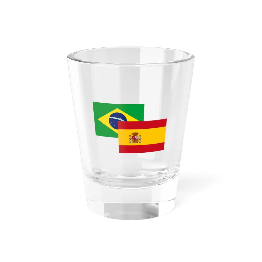Spain-Brazil Flag (Brazil) Shot Glass 1.5oz 1.5oz - Go Mug Yourself