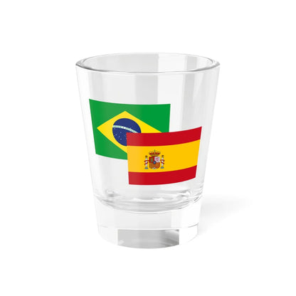 Spain-Brazil Flag (Spain) Shot Glass 1.5oz 1.5oz - Go Mug Yourself