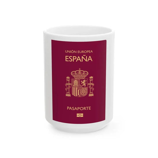 Spain Passport - White Coffee Mug 15oz - Go Mug Yourself