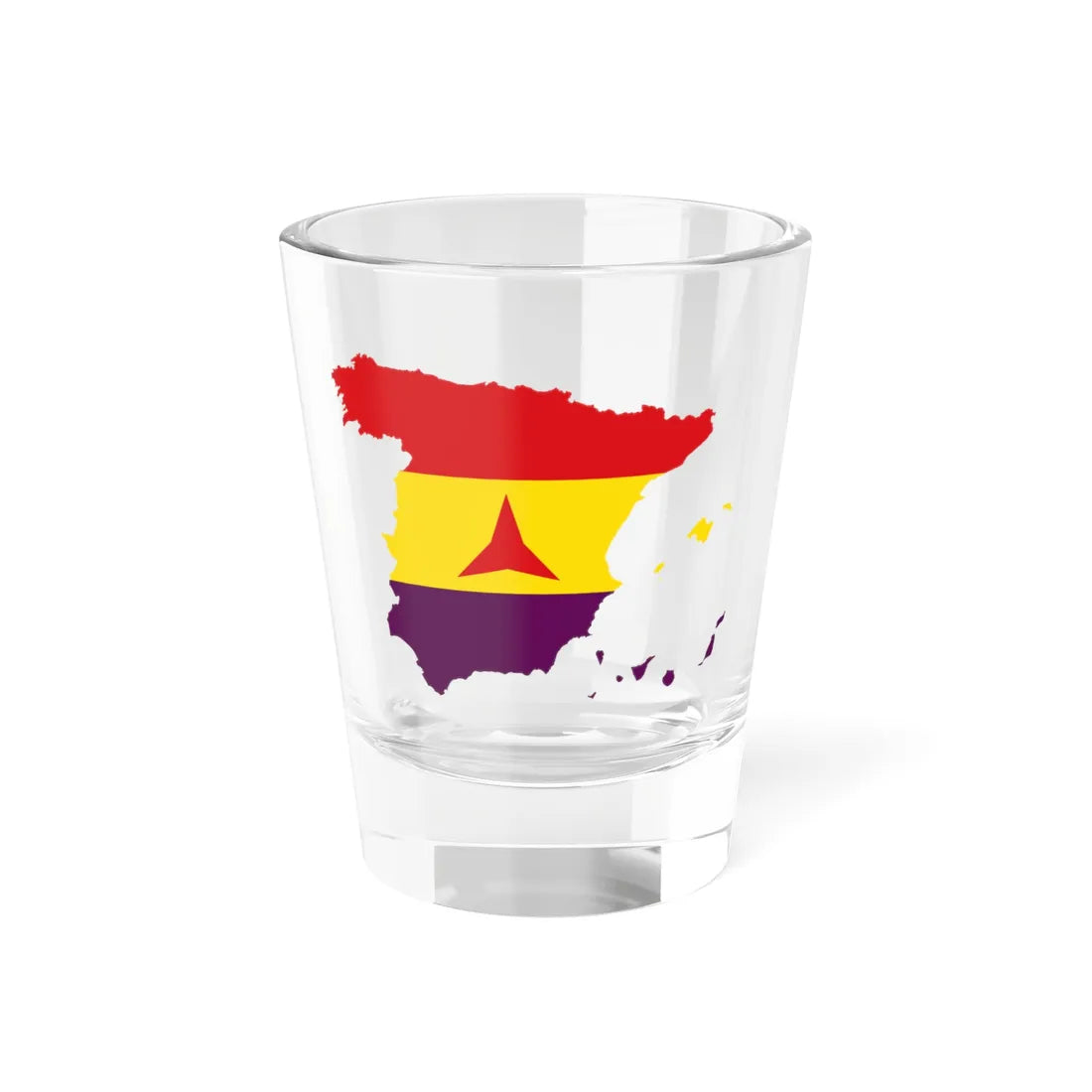 Spain with International Brigades Flag (Spain) Shot Glass 1.5oz 1.5oz - Go Mug Yourself
