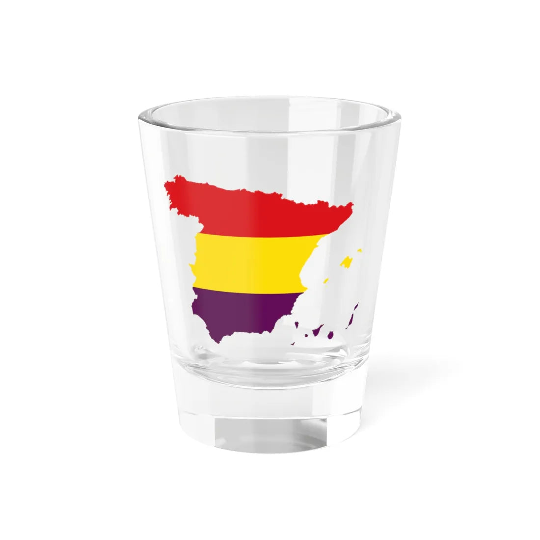 Spain with Second Spanish Republic Flag (Spain) Shot Glass 1.5oz 1.5oz - Go Mug Yourself