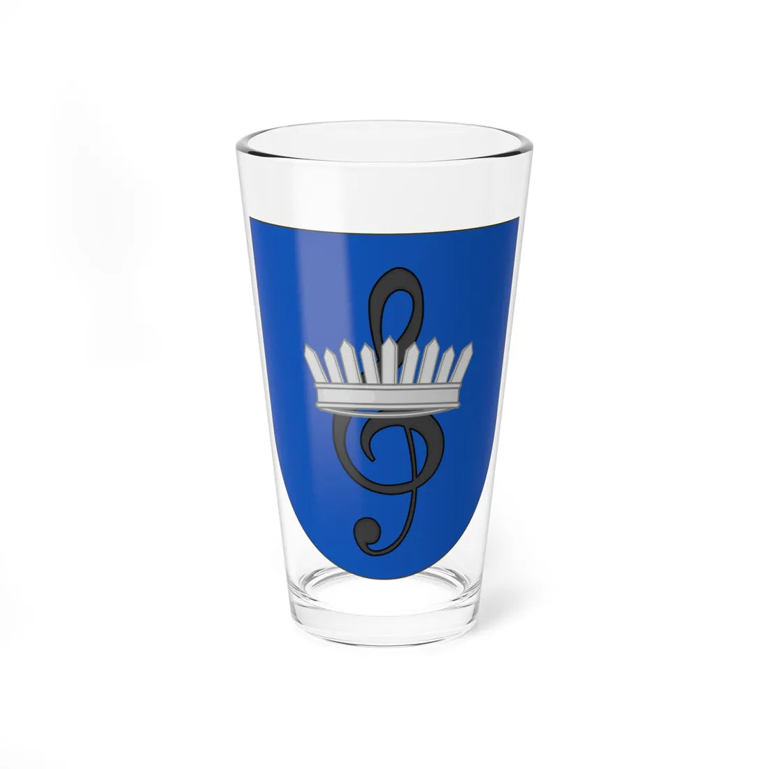 Spanish Army History and Aesthetics of Military Music Course and Graduates Emblem (Spain) (Coat of Arms) Pint Glass 16oz 16oz - Go Mug Yourself