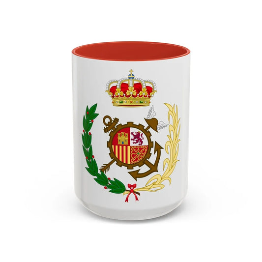 Spanish Customs Surveillance Service - Accent Coffee Mug-15oz-Red-Go Mug Yourself