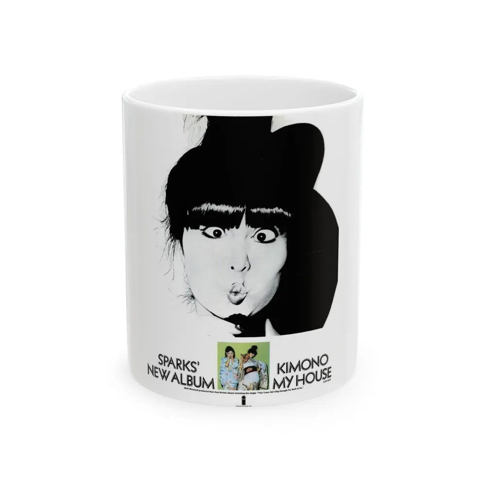 Sparks 1974 (Music Poster) White Coffee Mug-11oz-Go Mug Yourself