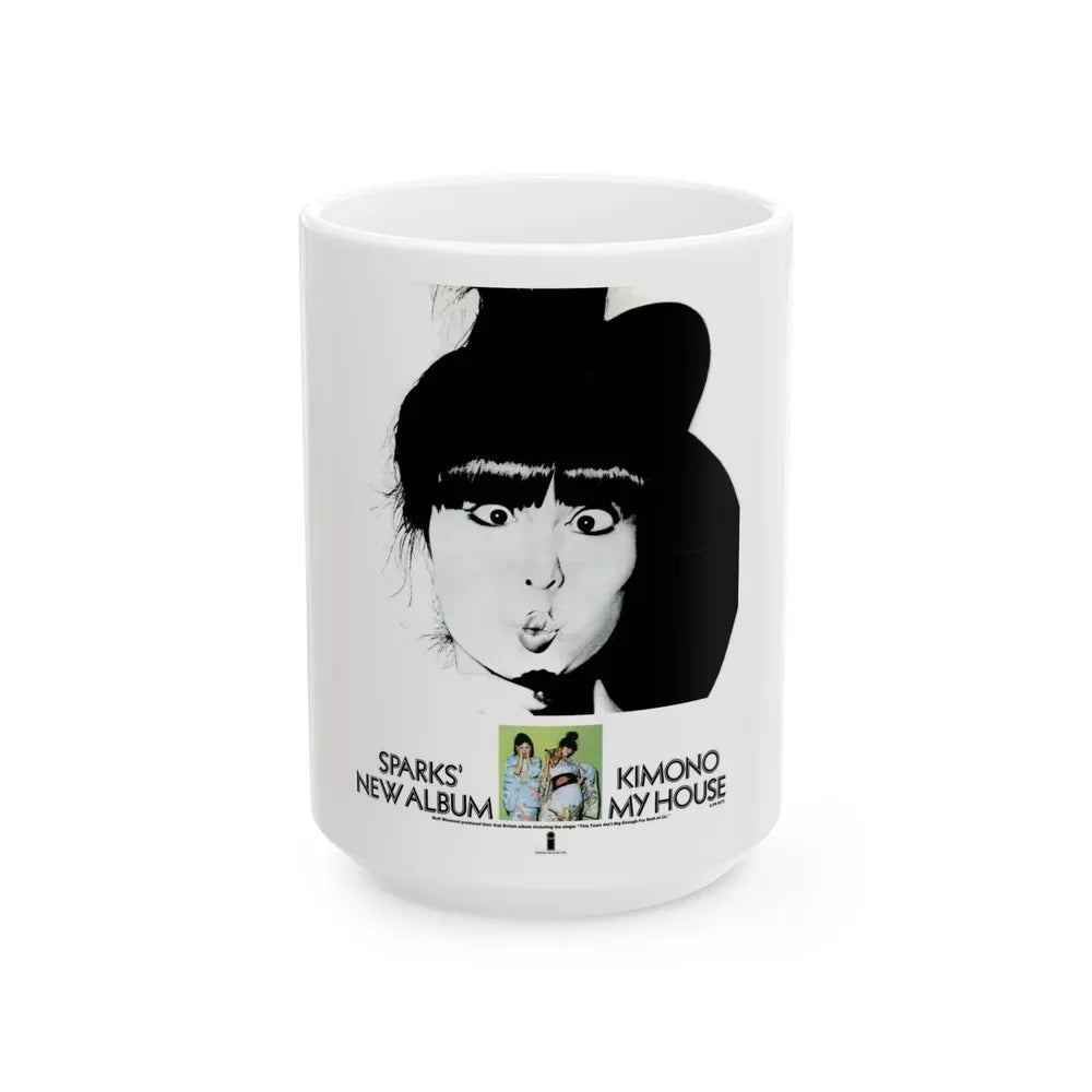 Sparks 1974 (Music Poster) White Coffee Mug-15oz-Go Mug Yourself
