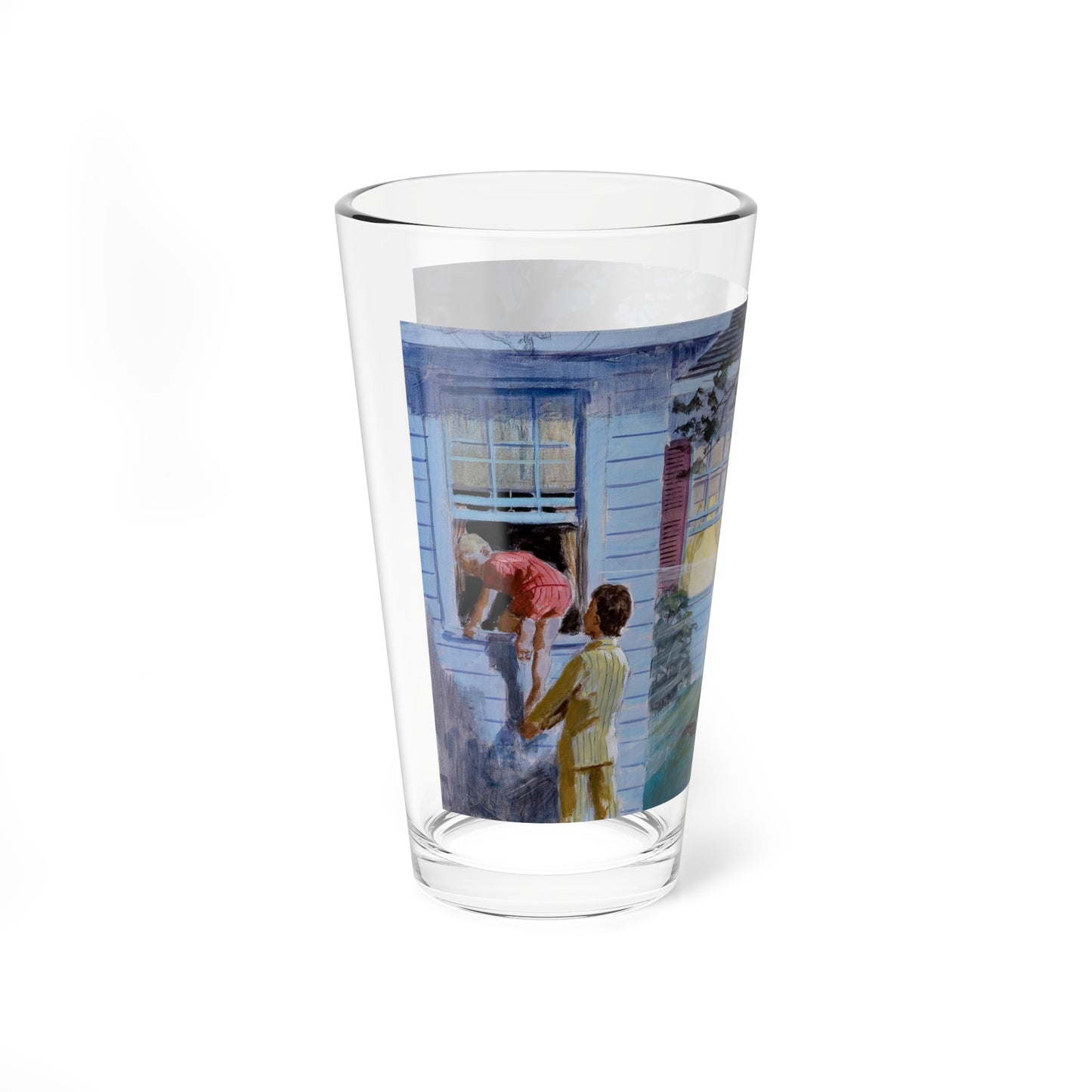 Sparky Says, Pre-Plan Emergency Exits! (Magazine Illustration) Pint Glass 16oz-Go Mug Yourself