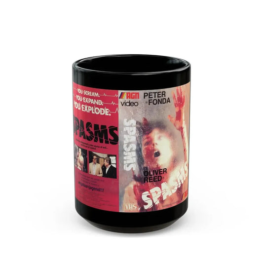 SPASMS=OLIVER REED (VHS COVER) - Black Coffee Mug 15oz - Go Mug Yourself