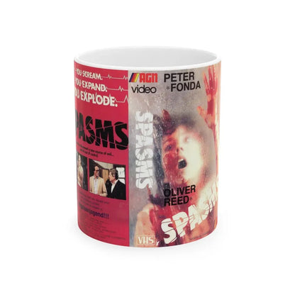 SPASMS=OLIVER REED (VHS COVER) - White Coffee Mug 11oz - Go Mug Yourself