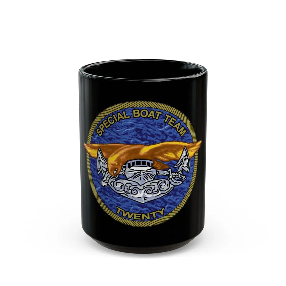 Special Boat Team Twenty (U.S. Navy) Black Coffee Mug-15oz-Go Mug Yourself