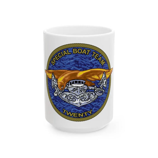 Special Boat Team Twenty (U.S. Navy) White Coffee Mug-15oz-Go Mug Yourself