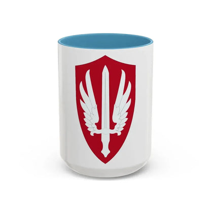 Special Category With Air Force SCARWAF (U.S. Army) Accent Coffee Mug 15oz Light Blue - Go Mug Yourself