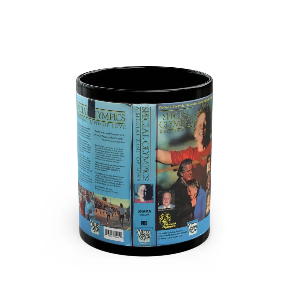 SPECIAL OLYMPICS A SPECIAL KIND OF LOVE (VHS COVER) - Black Coffee Mug-11oz-Go Mug Yourself