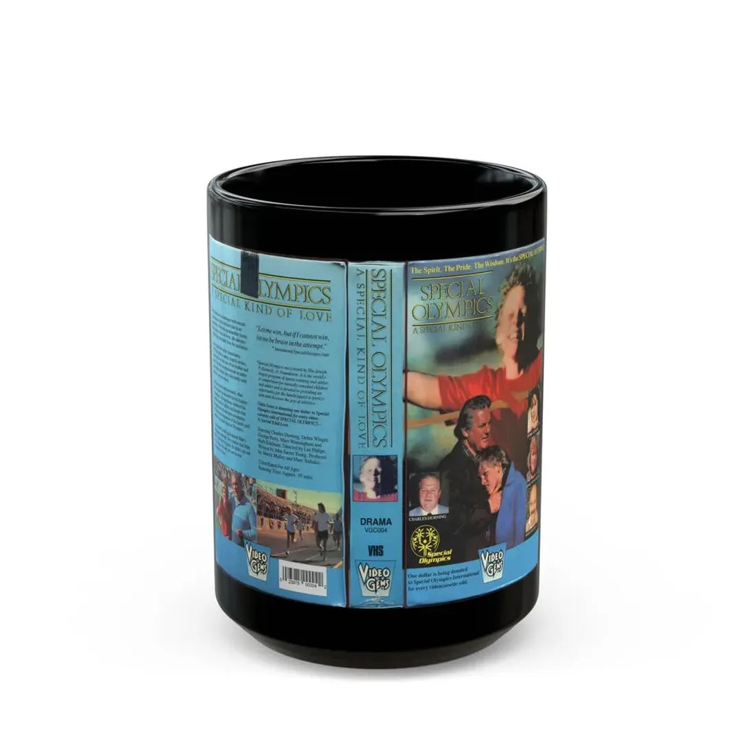 SPECIAL OLYMPICS A SPECIAL KIND OF LOVE (VHS COVER) - Black Coffee Mug 15oz - Go Mug Yourself