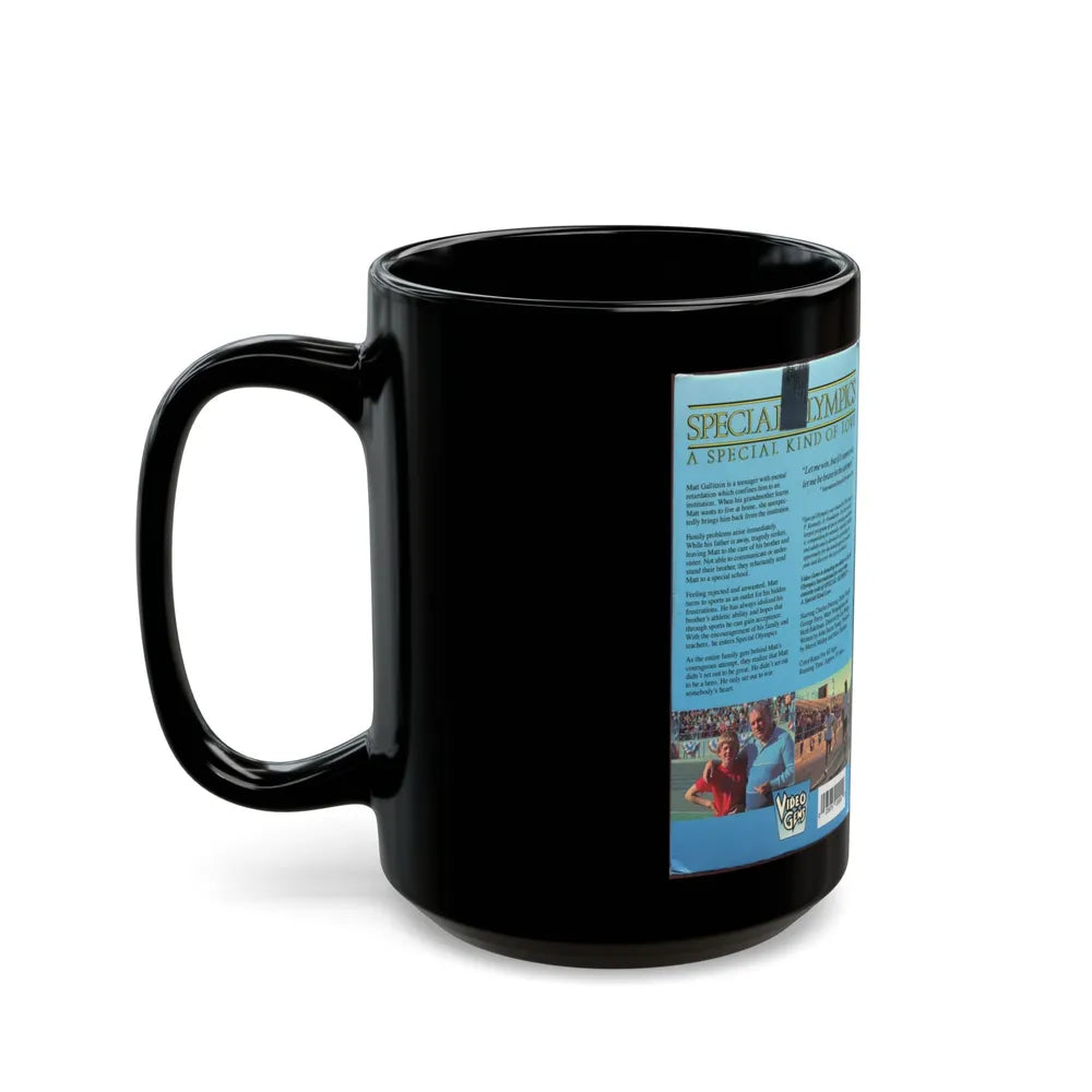 SPECIAL OLYMPICS A SPECIAL KIND OF LOVE (VHS COVER) - Black Coffee Mug-Go Mug Yourself