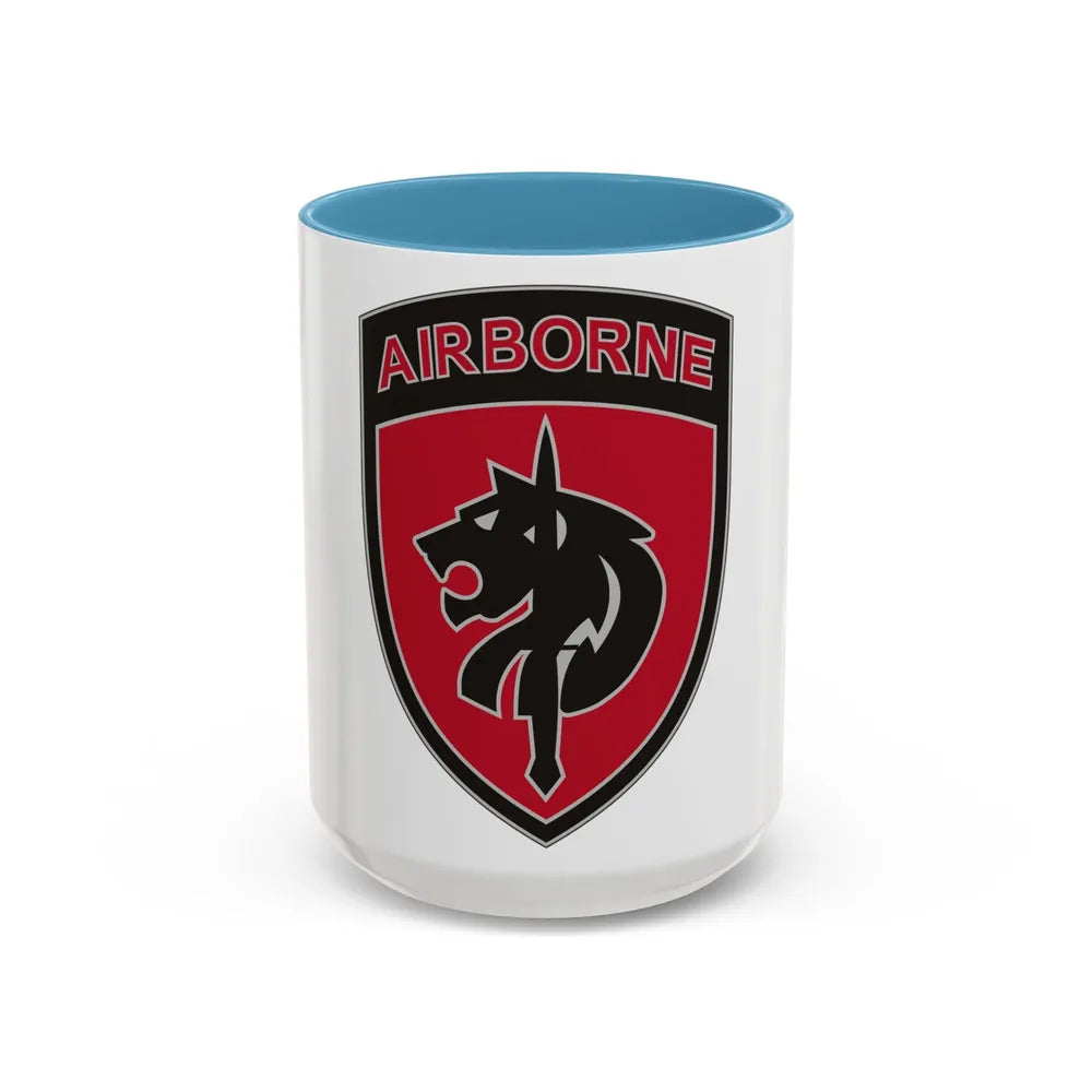 Special Operations Command Africa (U.S. Army) Accent Coffee Mug 15oz Light Blue - Go Mug Yourself