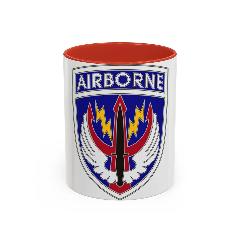 Special Operations Command Central (U.S. Army) Accent Coffee Mug 11oz Red - Go Mug Yourself