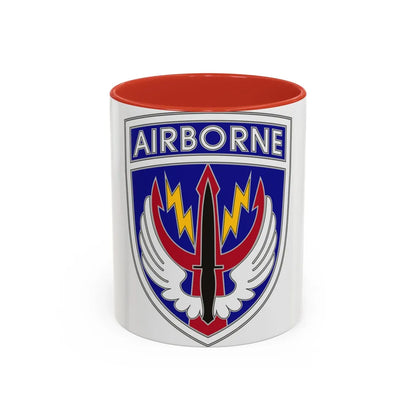 Special Operations Command Central (U.S. Army) Accent Coffee Mug 11oz Red - Go Mug Yourself