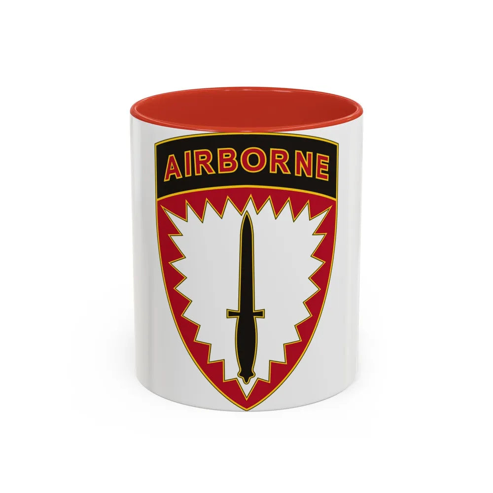 Special Operations Command Europe (U.S. Army) Accent Coffee Mug 11oz Red - Go Mug Yourself