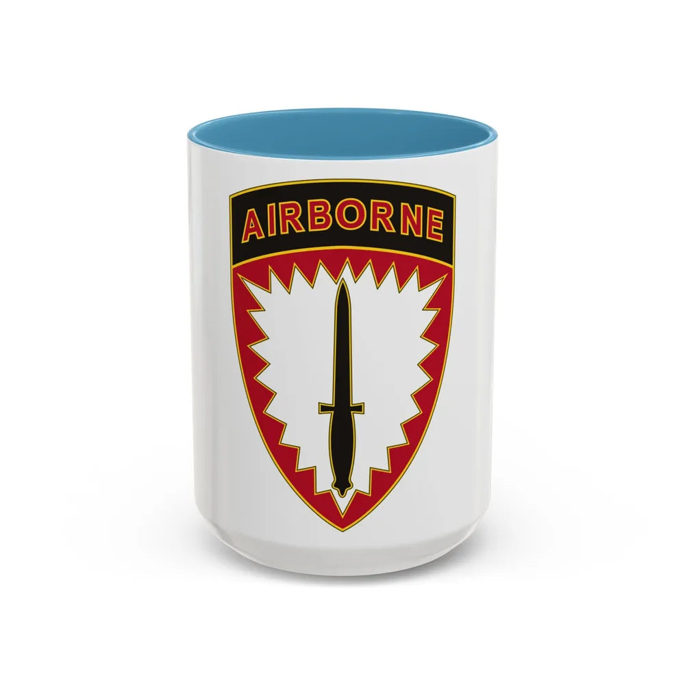 Special Operations Command Europe (U.S. Army) Accent Coffee Mug 15oz Light Blue - Go Mug Yourself