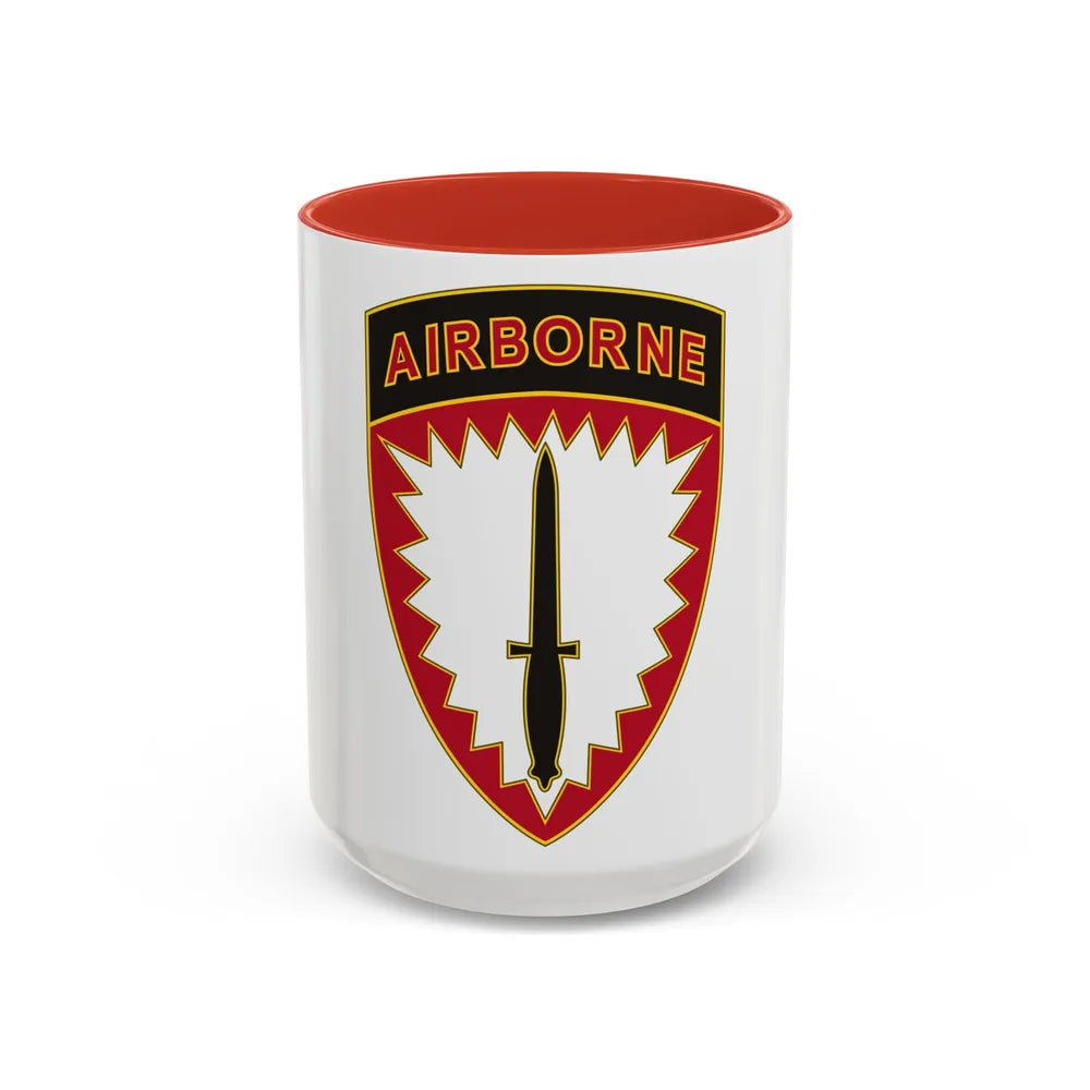 Special Operations Command Europe (U.S. Army) Accent Coffee Mug 15oz Red - Go Mug Yourself