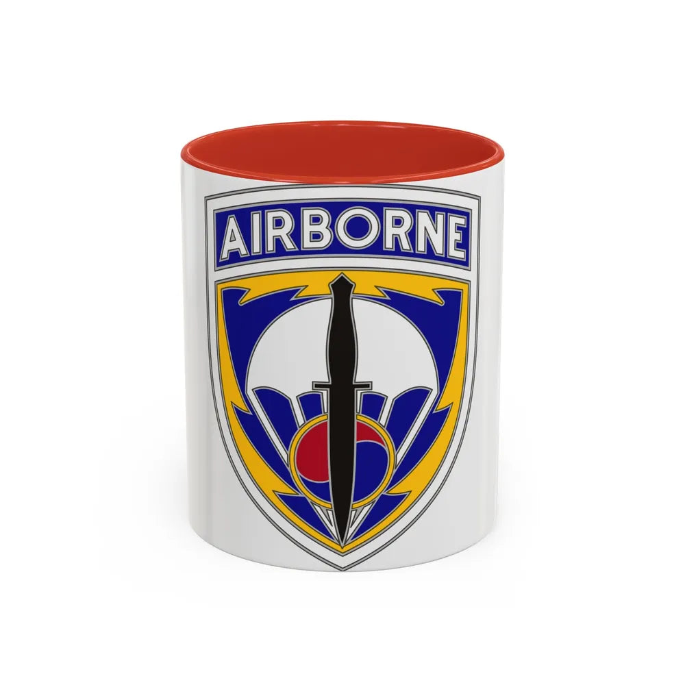 Special Operations Command Korea (U.S. Army) Accent Coffee Mug 11oz Red - Go Mug Yourself