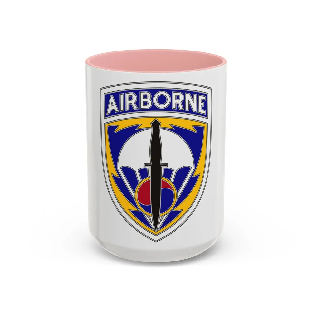 Special Operations Command Korea (U.S. Army) Accent Coffee Mug 15oz Pink - Go Mug Yourself