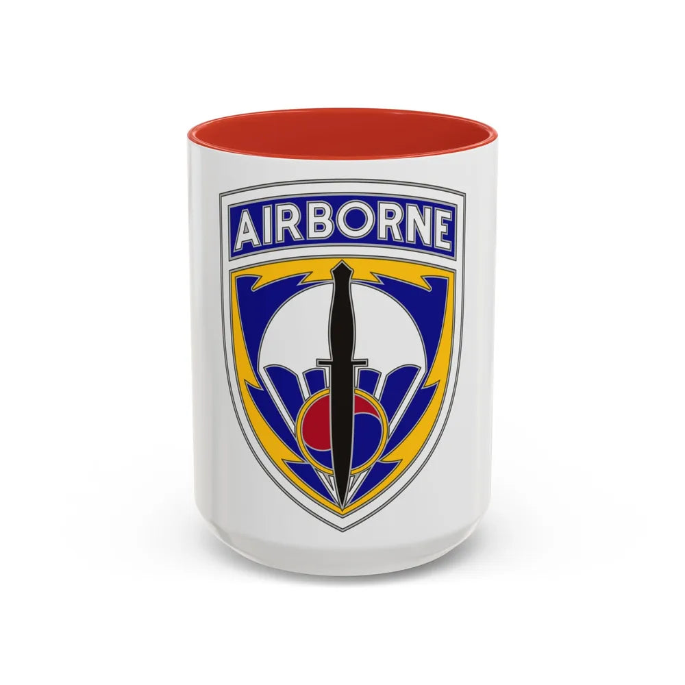Special Operations Command Korea (U.S. Army) Accent Coffee Mug 15oz Red - Go Mug Yourself
