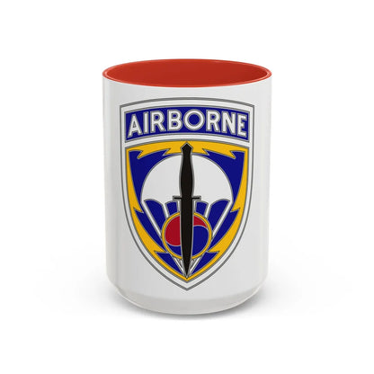Special Operations Command Korea (U.S. Army) Accent Coffee Mug 15oz Red - Go Mug Yourself