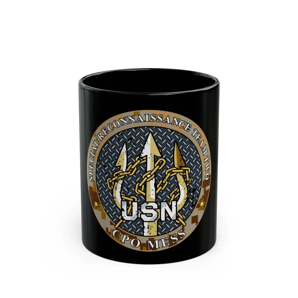 Special Reconnaissance Team 2 (U.S. Navy) Black Coffee Mug-11oz-Go Mug Yourself