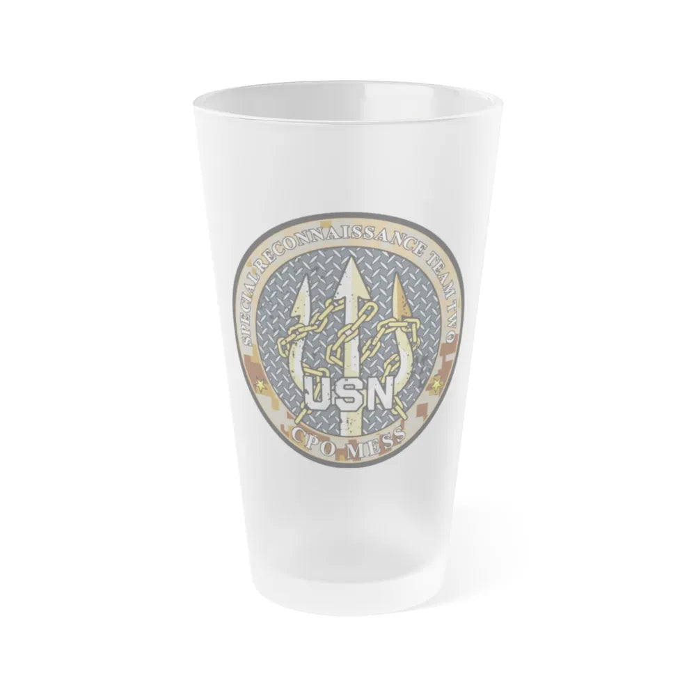 Special Reconnaissance Team 2 (U.S. Navy) Frosted Pint Glass 16oz-Go Mug Yourself