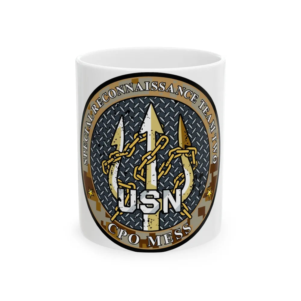 Special Reconnaissance Team 2 (U.S. Navy) White Coffee Mug-11oz-Go Mug Yourself