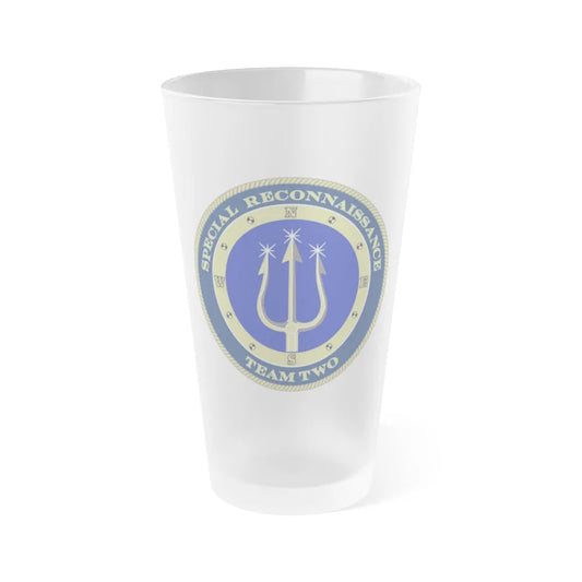 Special Reconnaissance Team Two SRT 2 (U.S. Navy) Frosted Pint Glass 16oz-Go Mug Yourself