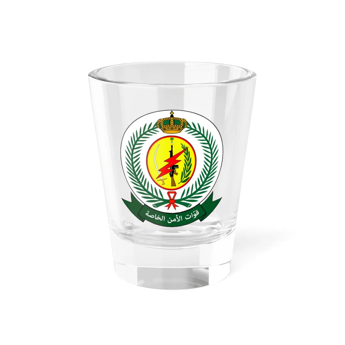 Special Security Forces Saudi Arabia (Saudi Arabia) (Coat of Arms) Shot Glass 1.5oz 1.5oz - Go Mug Yourself