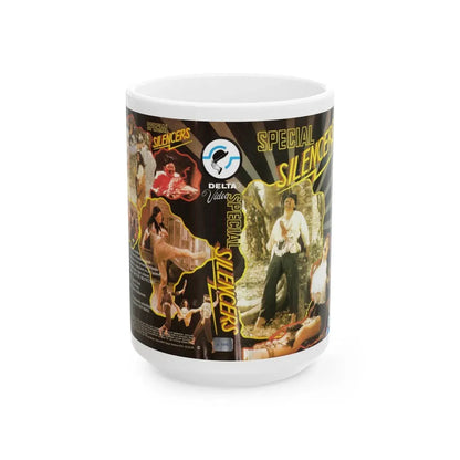 SPECIAL SILENCERS (VHS COVER) - White Coffee Mug 15oz - Go Mug Yourself
