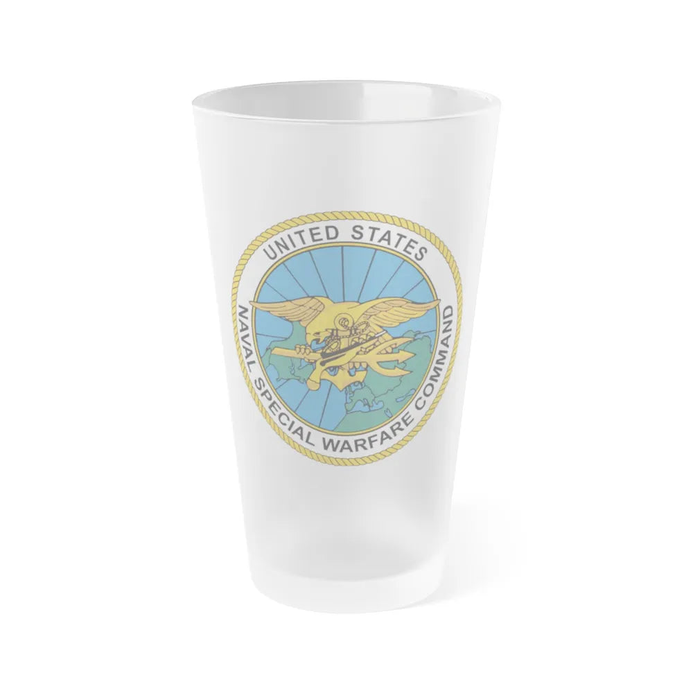 Special Warfare Command (U.S. Navy) Frosted Pint Glass 16oz-Go Mug Yourself