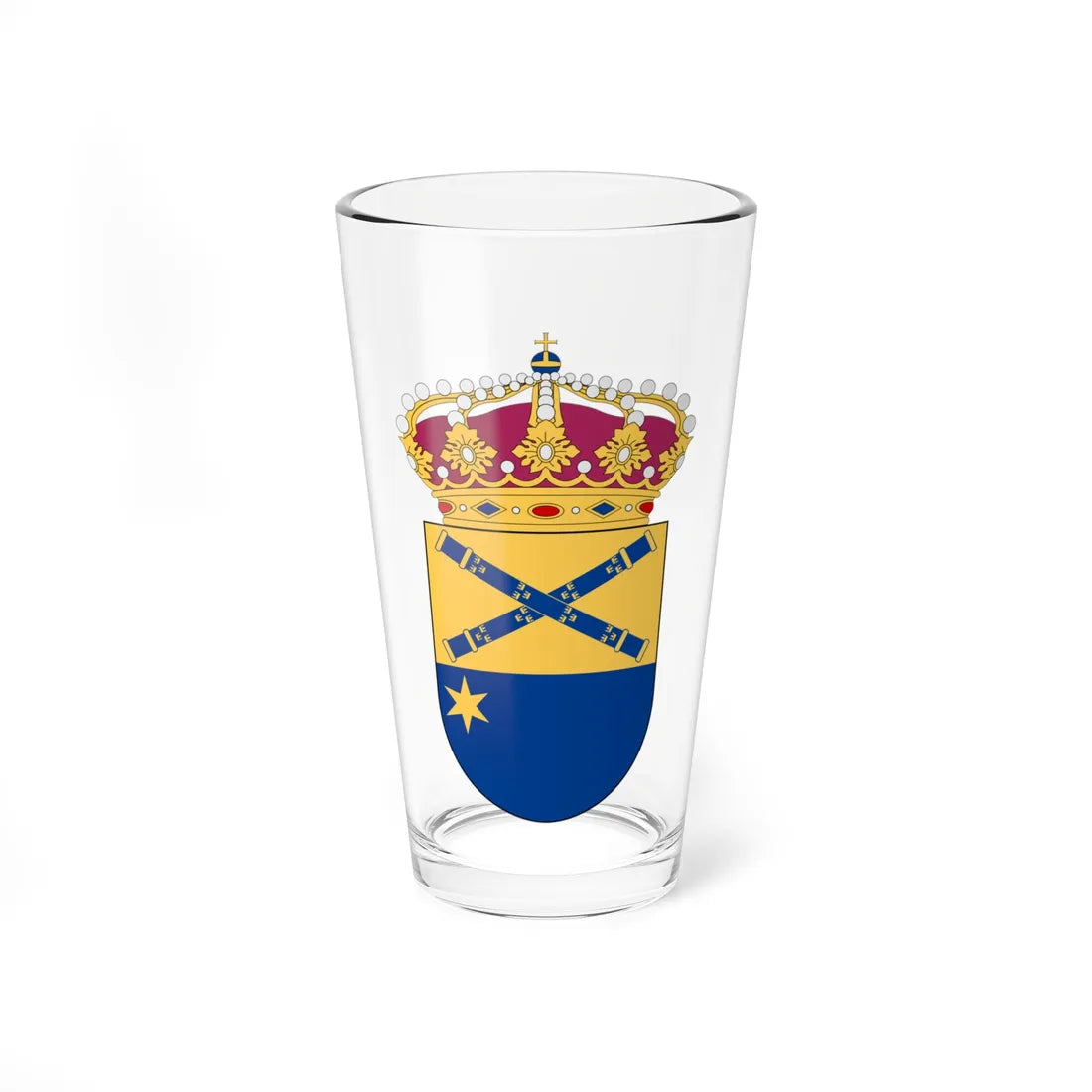 Specialförbandsledningen vapen (Sweden) (Coat of Arms) Pint Glass 16oz 16oz - Go Mug Yourself