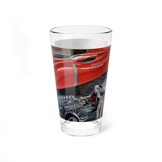 Speed Is The Payoff, Cavalier, May 1953 (Magazine Illustration) Pint Glass 16oz-16oz-Go Mug Yourself