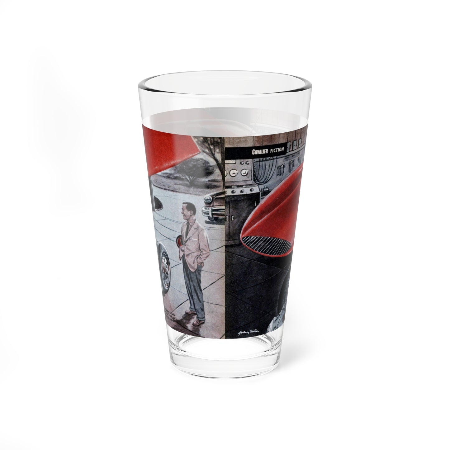 Speed Is The Payoff, Cavalier, May 1953 (Magazine Illustration) Pint Glass 16oz-Go Mug Yourself